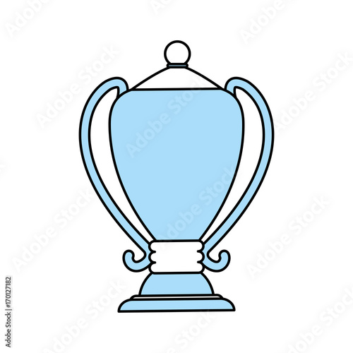 Trophy icon of Winner competition success and sport theme Isolated design Vector illustration
