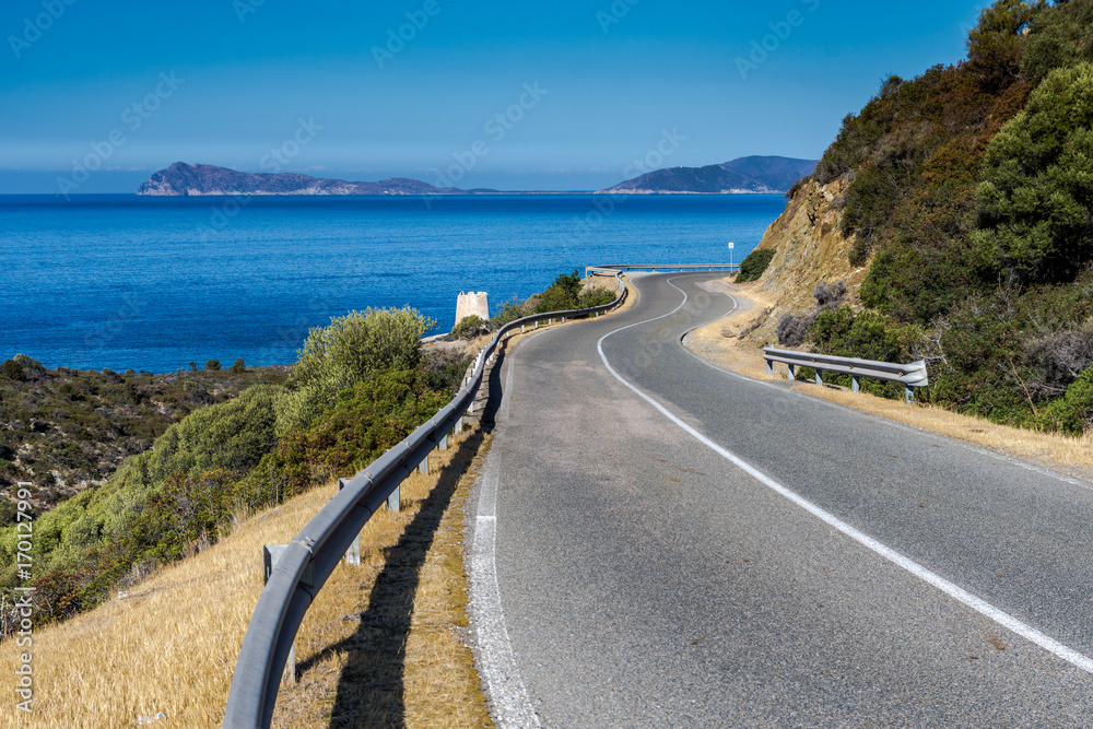 panorami road in souyh sardinia