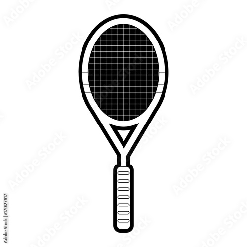 Tennis racket icon of sport hobby and competition theme Isolated design Vector illustration © Jemastock