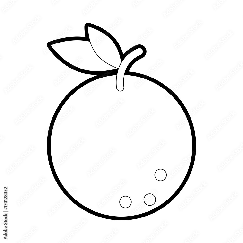 Orange icon of fruit healthy and organic food theme Isolated design Vector illustration Orange icon of fruit healthy and organic food theme Isolated design Vector illustration