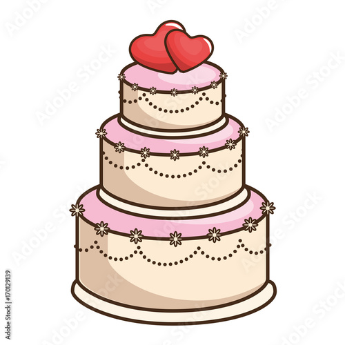 wedding cake married icon vector illustration graphic design