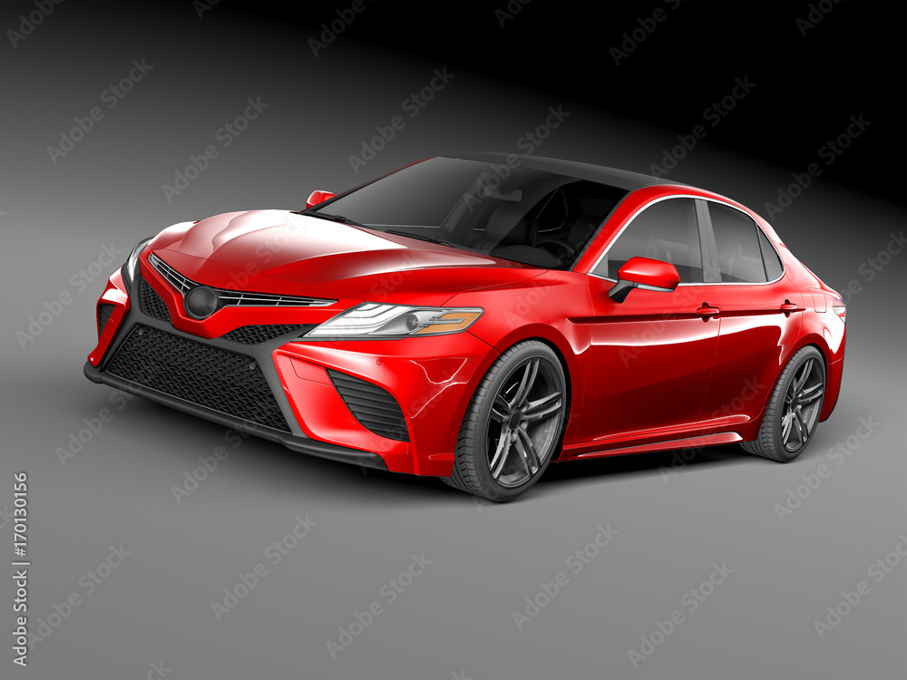 Fototapeta premium Modern Car on dark background