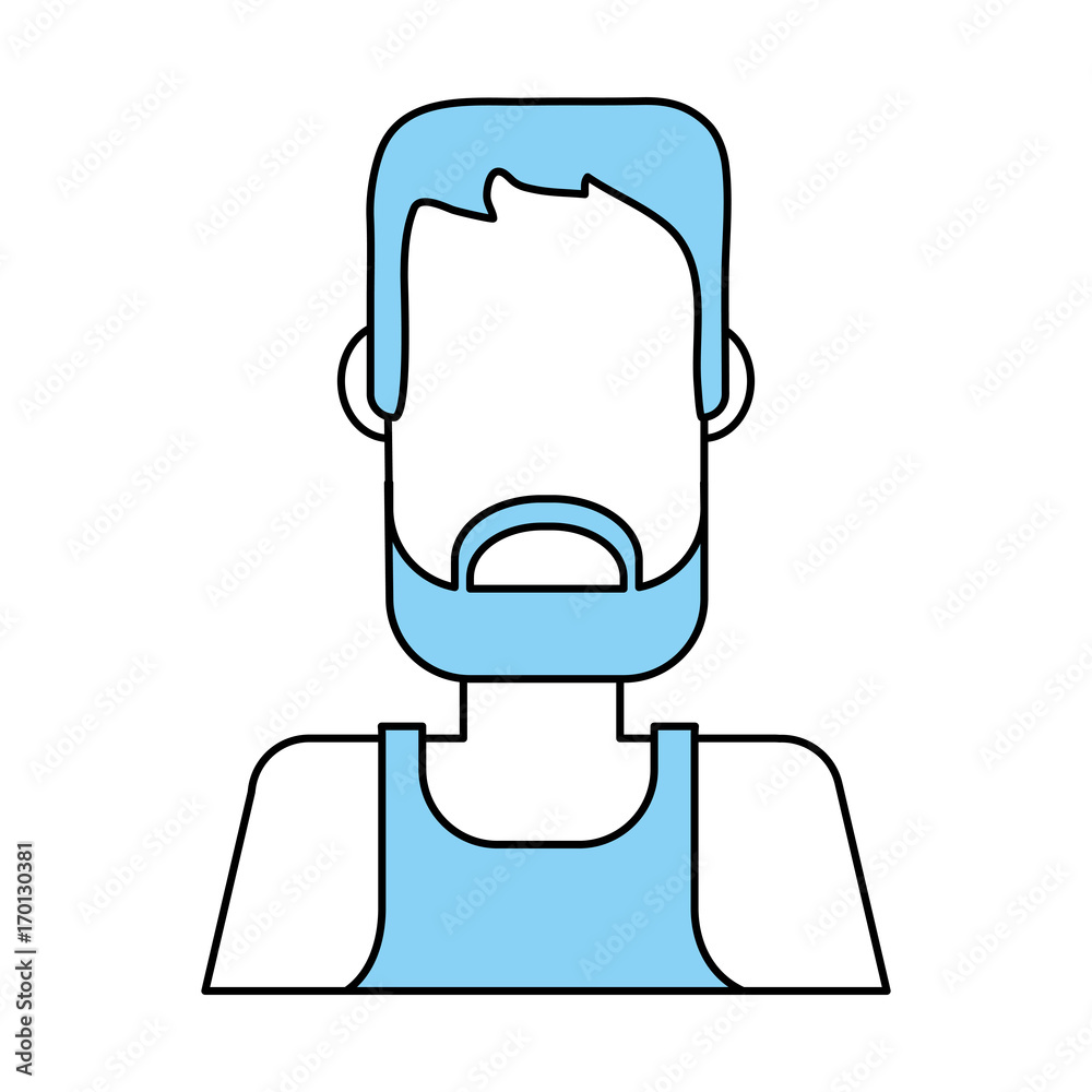 Man icon of Male avatar person people and human theme Isolated design Vector illustration