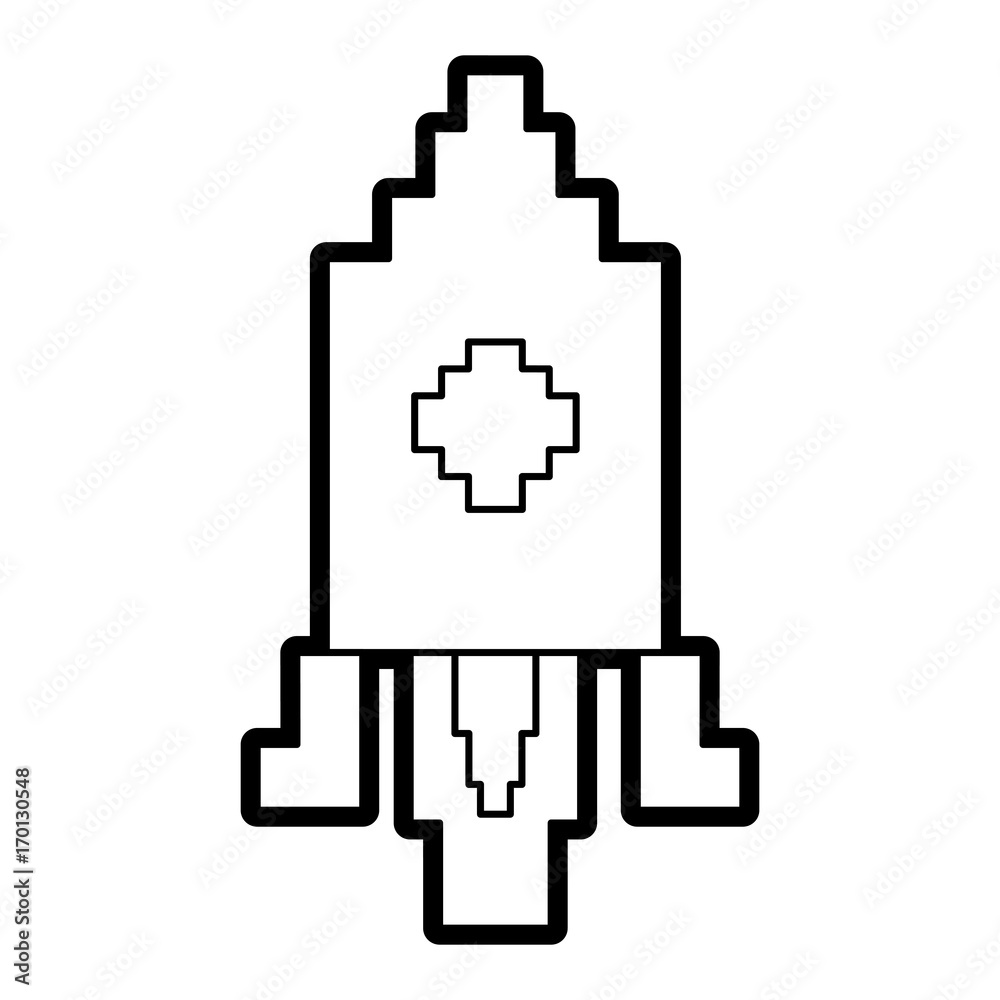 Rocket icon of spaceship aircraft and start up theme Isolated design Vector illustration Rocket icon of spaceship aircraft and start up theme Isolated design Vector illustration