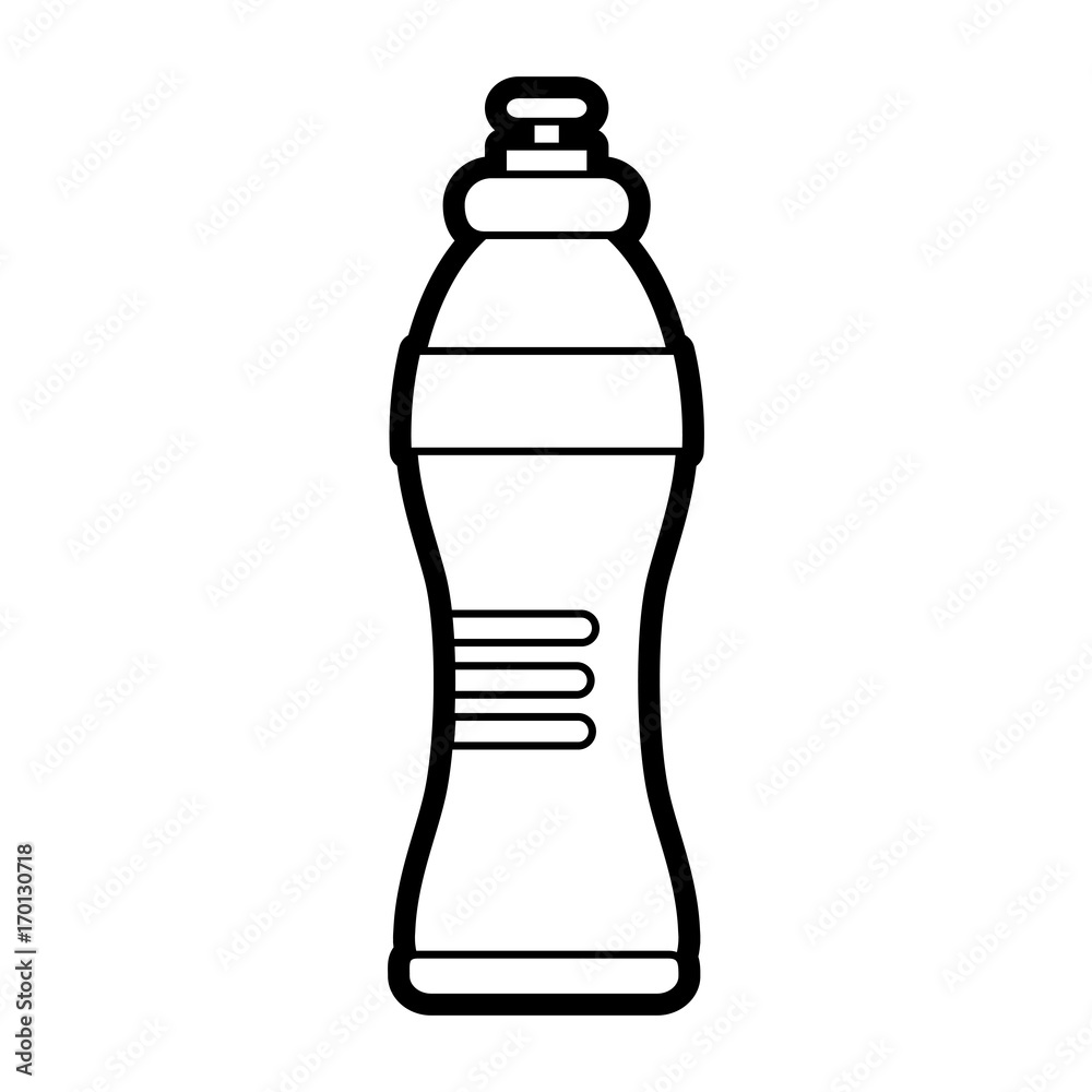 Water bottle icon of drink and beverage theme Isolated design Vector illustration Water bottle icon of drink and beverage theme Isolated design Vector illustration