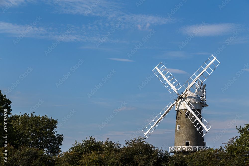 Great Bircham windmill landscape