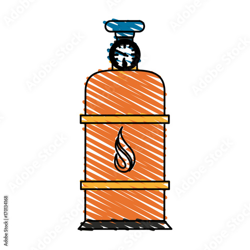 Gas pipe of power energy and fuel theme Isolated design Vector illustration