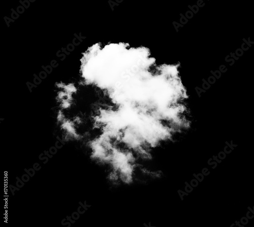 white cloud on black