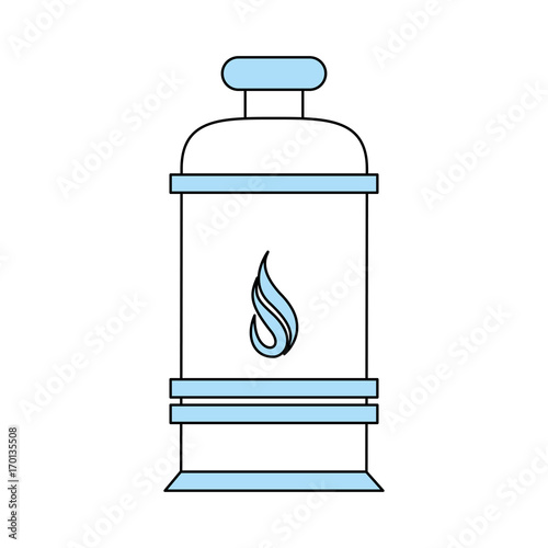 Gas pipe of power energy and fuel theme Isolated design Vector illustration