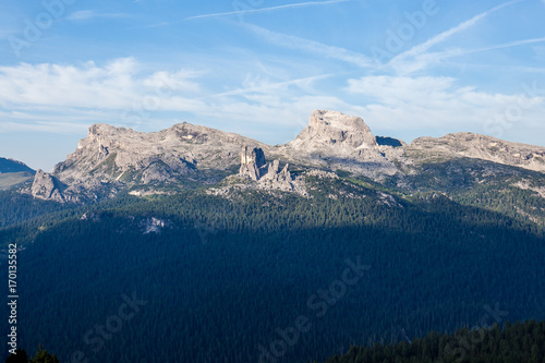 Summer dolomitic peaks panorama  Cortina d Ampezzo  Italy