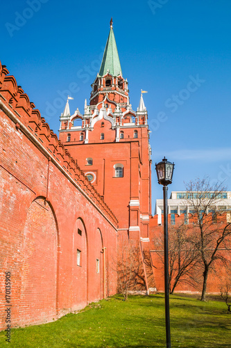 The Troitskaya Tower in Moscow Kremlin, Russia