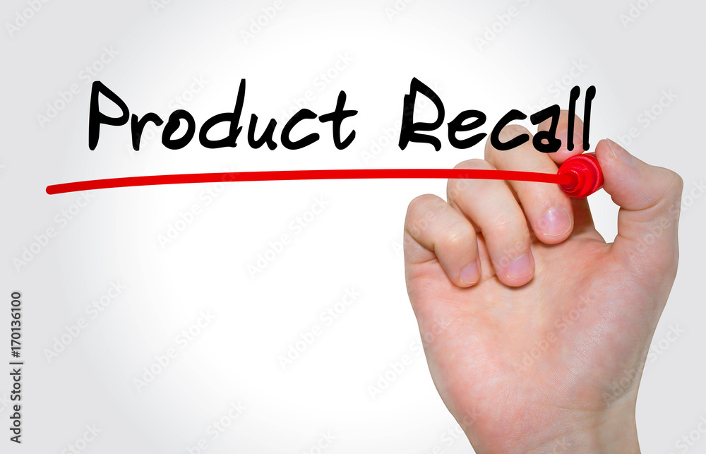 Hand writing inscription Product Recall with marker, concept Hand writing inscription Product Recall with marker, concept