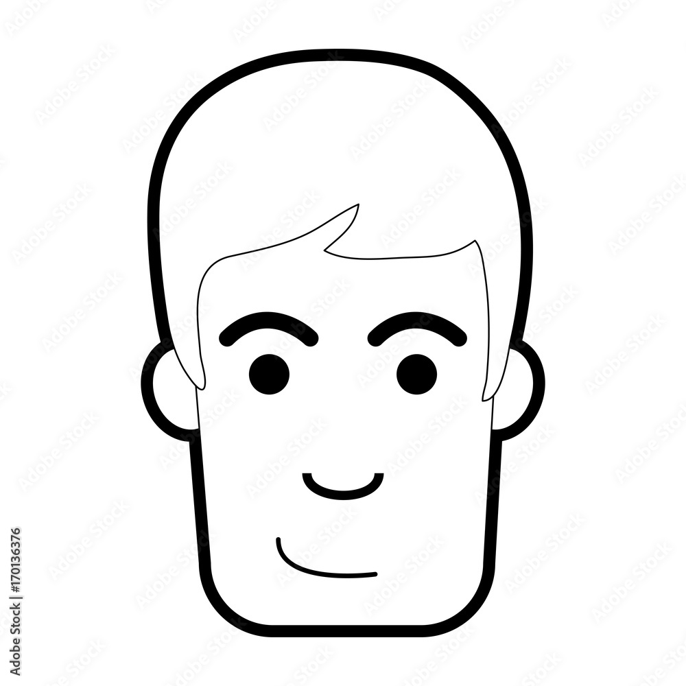 Man head of Male avatar person people and human theme Isolated design Vector illustration Man head of Male avatar person people and human theme Isolated design Vector illustration