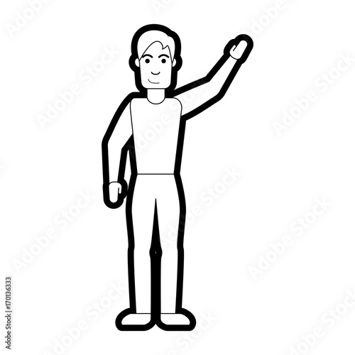 Man cartoon of Male avatar person people and human theme Isolated design Vector illustration © Jemastock