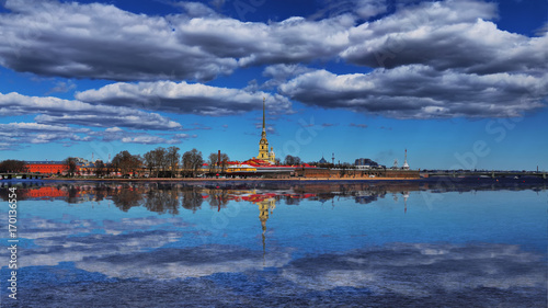 Panorama of the Peter and Paul Fortress in St. Petersburg