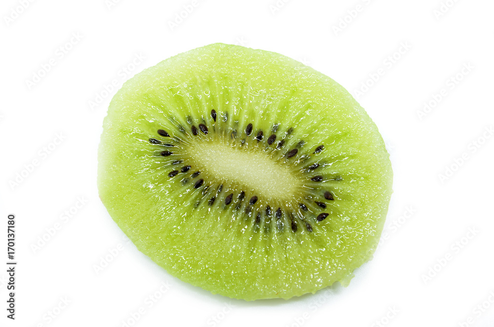 Kiwi fruit, slice of qiwi isolated on white background Kiwi fruit, slice of qiwi isolated on white background