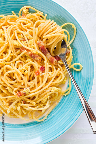 Italian spaghetti carbonara