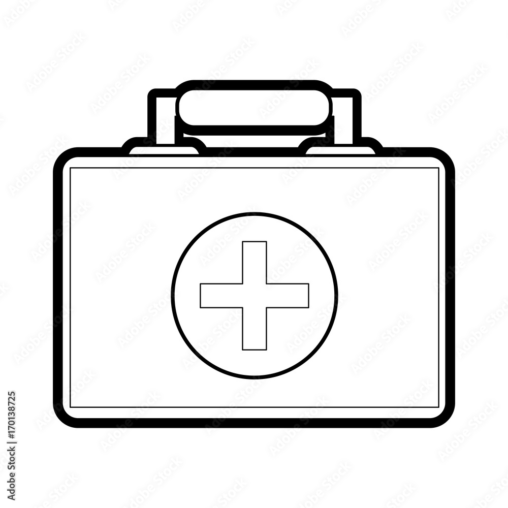 Obraz premium Medical kit icon health care and hospital theme Isolated design Vector illustration