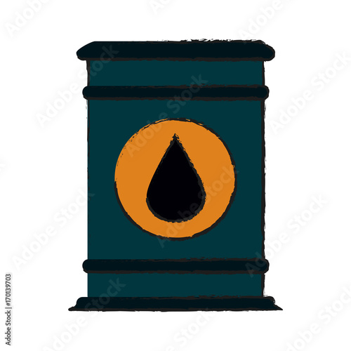 Oil barrel of industry and fuel theme Isolated design Vector illustration