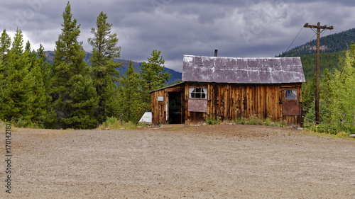 Canvastavla Supply shack at the Matchless Mine site in Leadville, Colorado, U