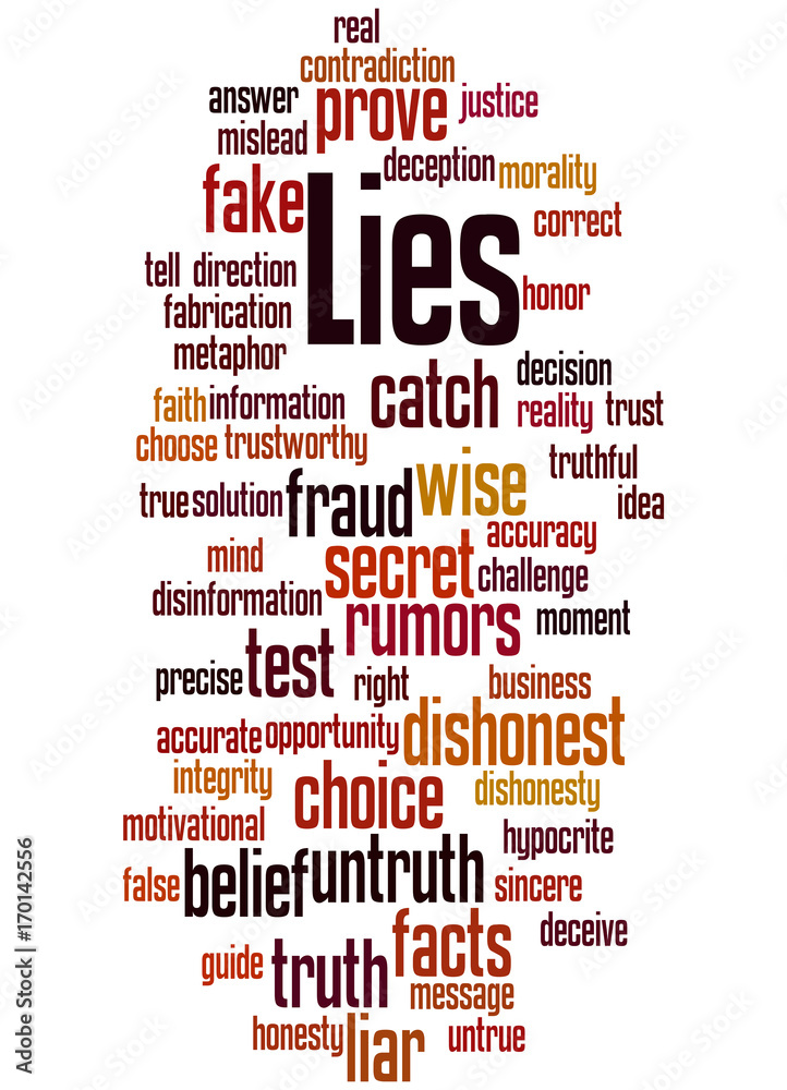 Obraz premium Lies, word cloud concept 6