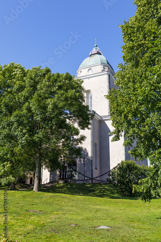 Church tower in Suomenlinna island in Helsinki