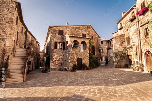 Old town of Montemerano, Tuscany, Italy. photo
