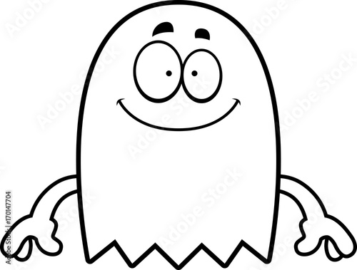 Happy Cartoon Ghost