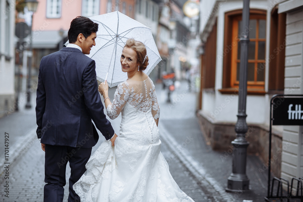 Naklejka premium bride and groom