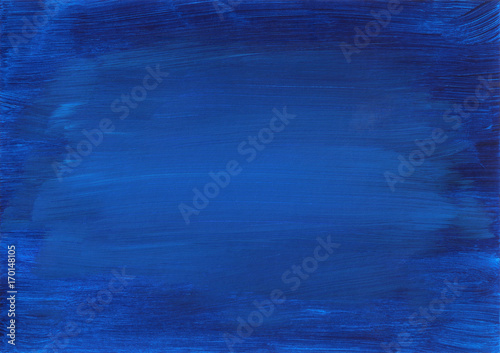 Abstract Atmospheric Blue Brush Painted Background