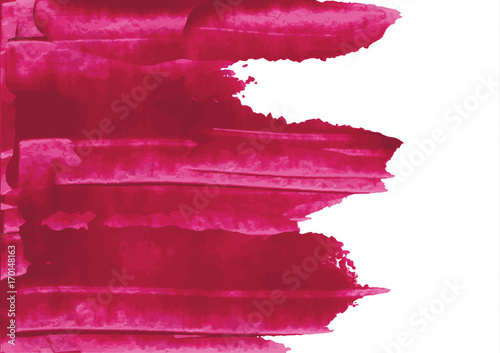 Isolated Pink Brush Painted Color Strokes Transition Vector