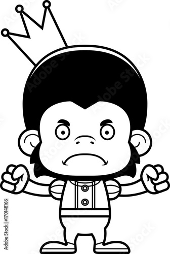 Cartoon Angry Prince Chimpanzee