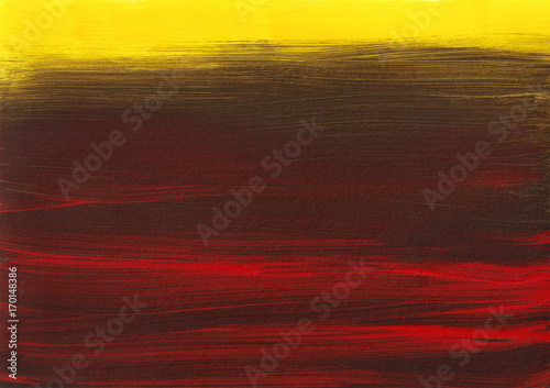 Yellow Brown Red Dark Background Painting