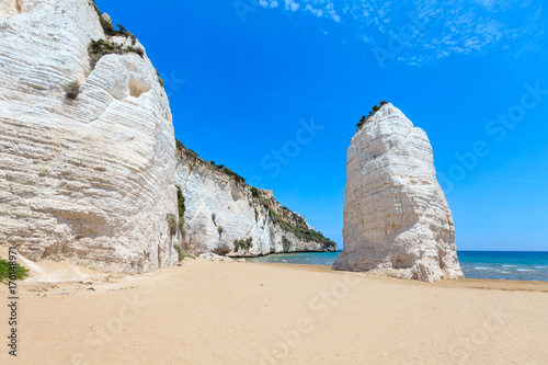 Beach of Pizzomunno  white rock