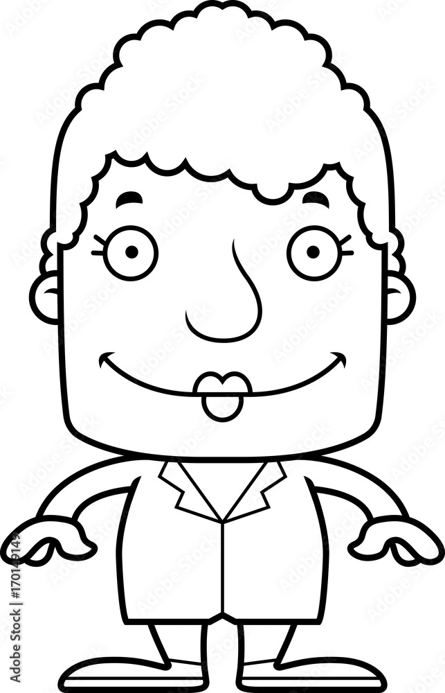 Cartoon Smiling Doctor Woman