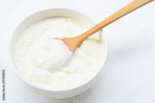 Homemade fresh yogurt Health food 