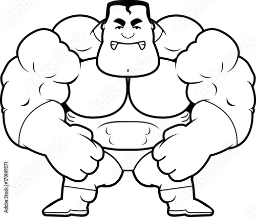 Angry Cartoon Superhero