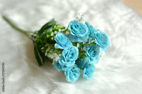 Artificial blue flowers roses