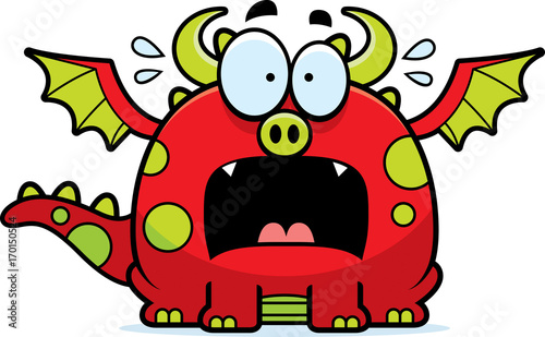 Scared Cartoon Dragon