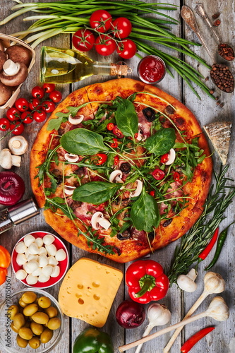 Wallpaper Mural Vertical image of delicious pizza. Torontodigital.ca