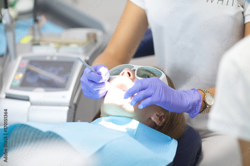 woman visit at the dentist woman visit at the dentist