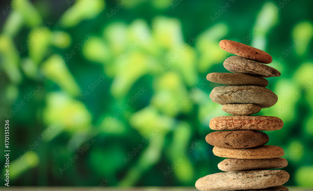 Zen stones stack on abstract background Stock-Foto | Adobe Stock