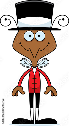 Cartoon Smiling Ringmaster Mosquito