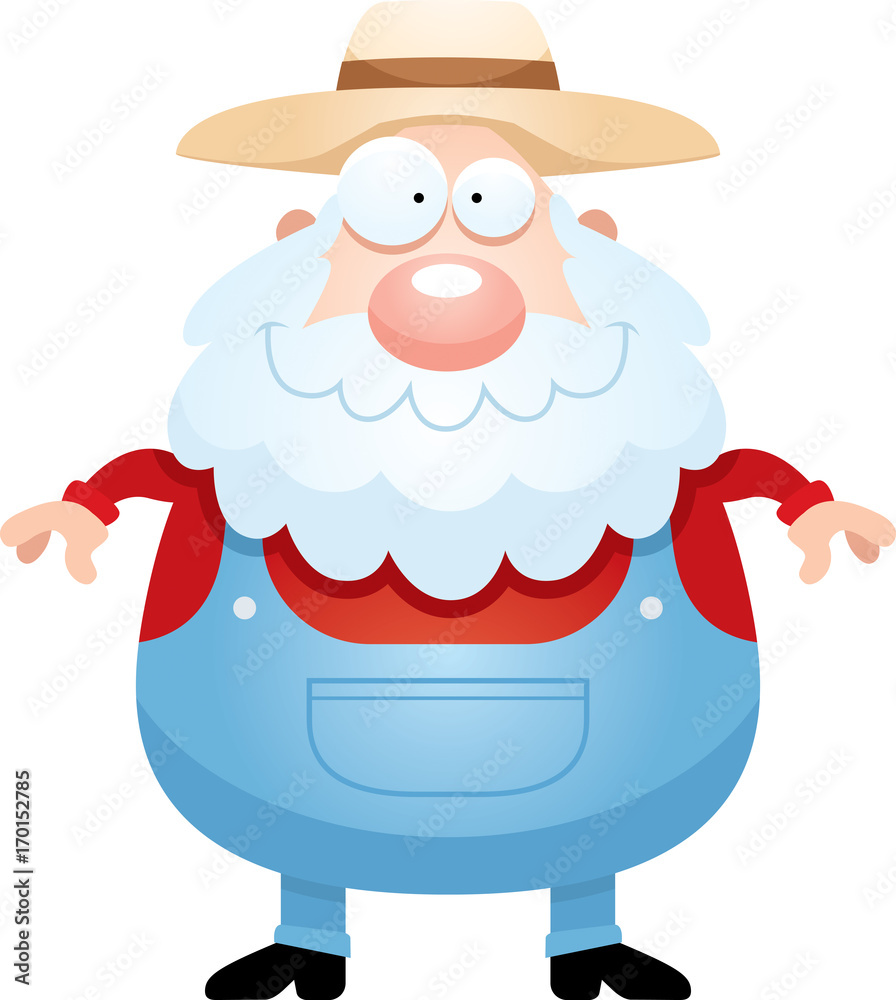 Happy Cartoon Farmer Happy Cartoon Farmer