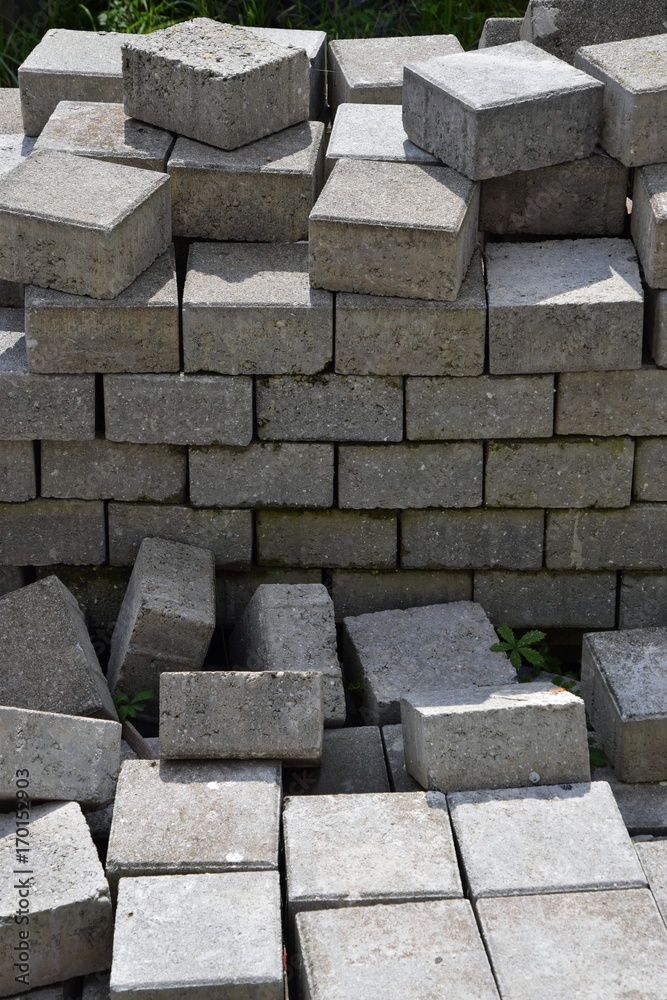 Pflastersteine aus Beton für den Straßenbau oder für Gehwege, Pflaster