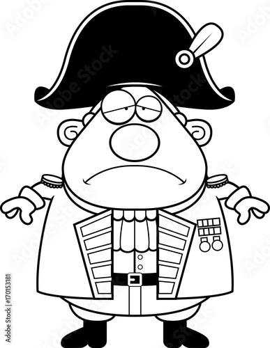 Sad Cartoon British Admiral