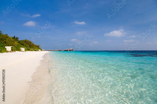 Piękna tropikalna plaża na Malediwach