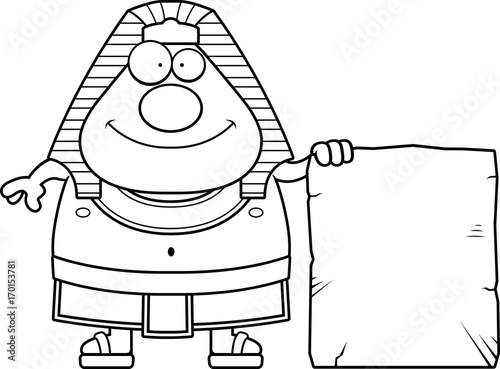 Cartoon Egyptian Pharaoh Sign