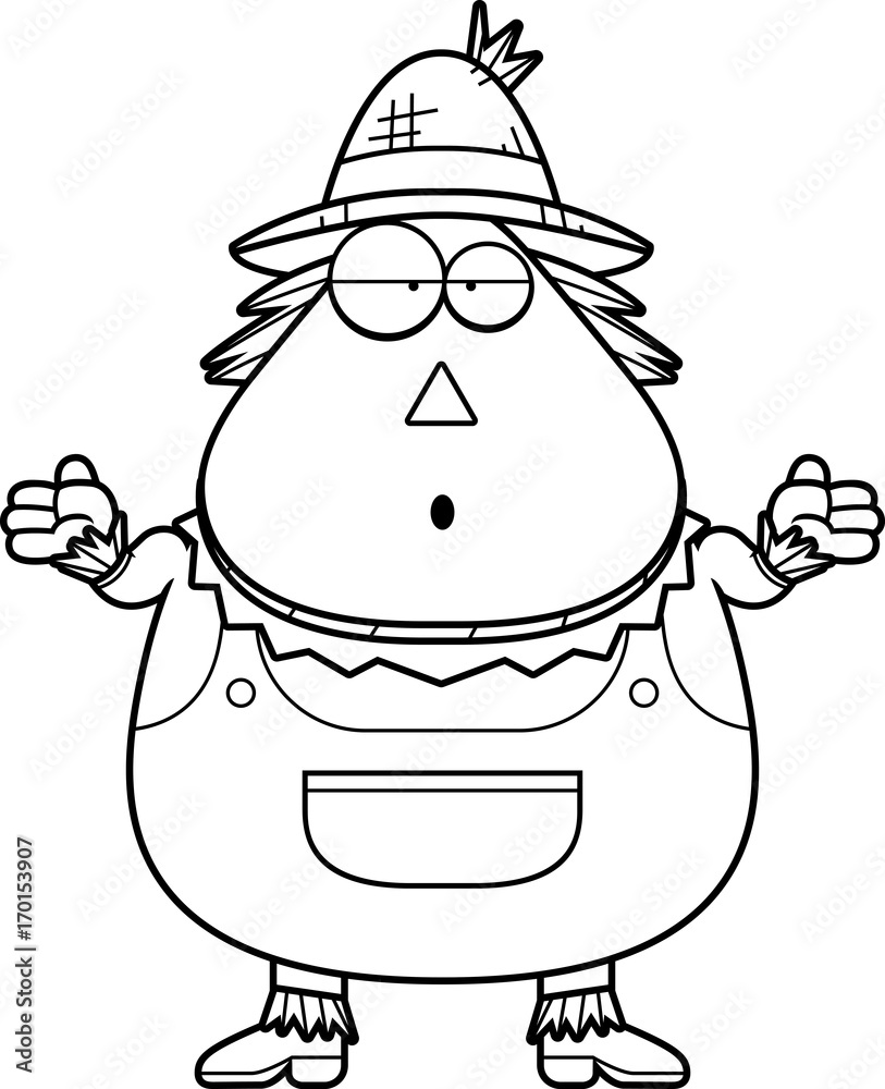 Confused Cartoon Scarecrow Confused Cartoon Scarecrow