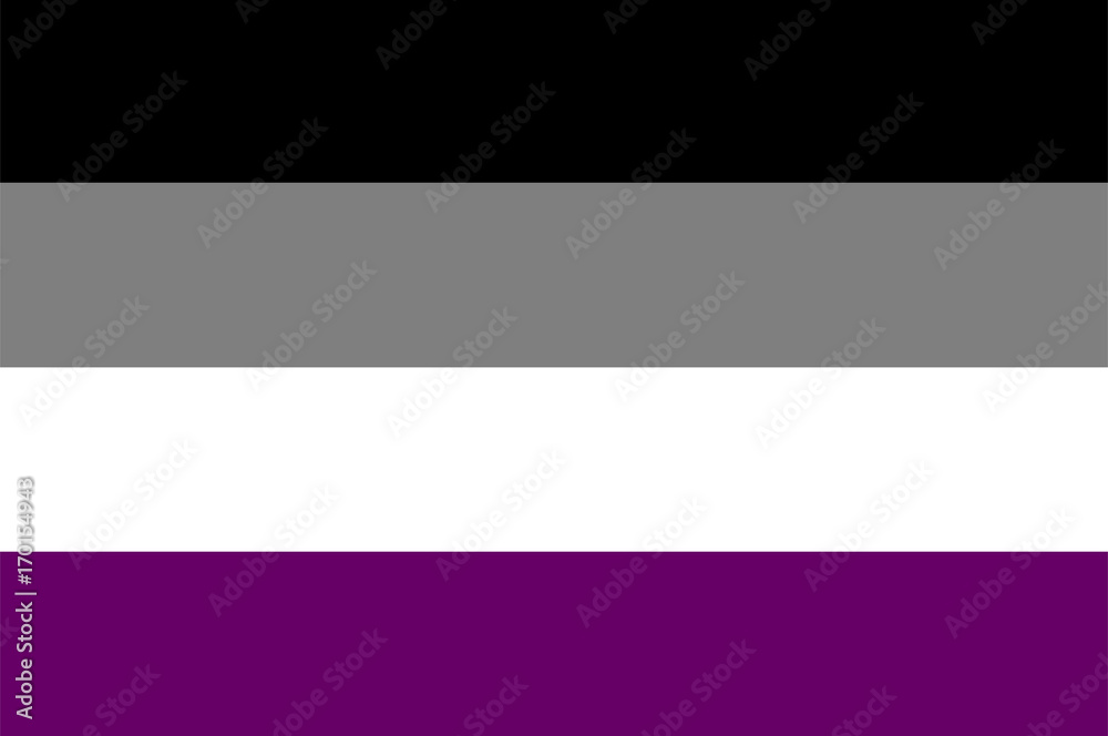 Vector Asexual Flag.